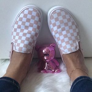 NEW‼️‼️💕CHECKERBOARD💕SEPIA ROSE / VANS🎀